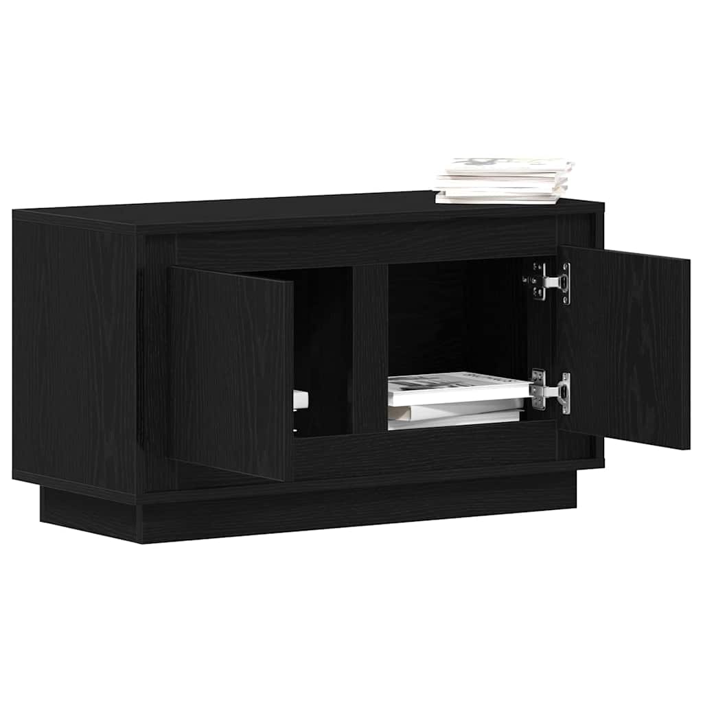 TV Cabinet Black oak 80 x 35 x 45 cm Engineered wood